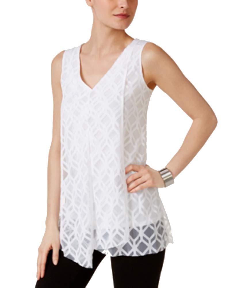 Alfani Petite Asymmetrical Burnout Top