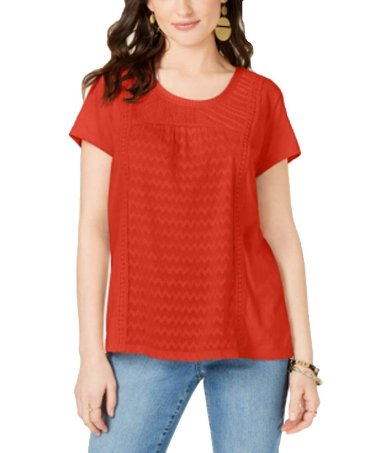 Style & Co. Mixed Print T-Shirt