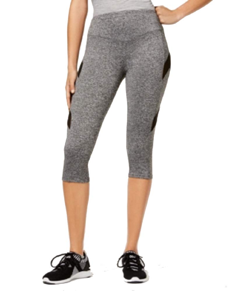 Juniors' Mesh-Inset Cropped Leggings