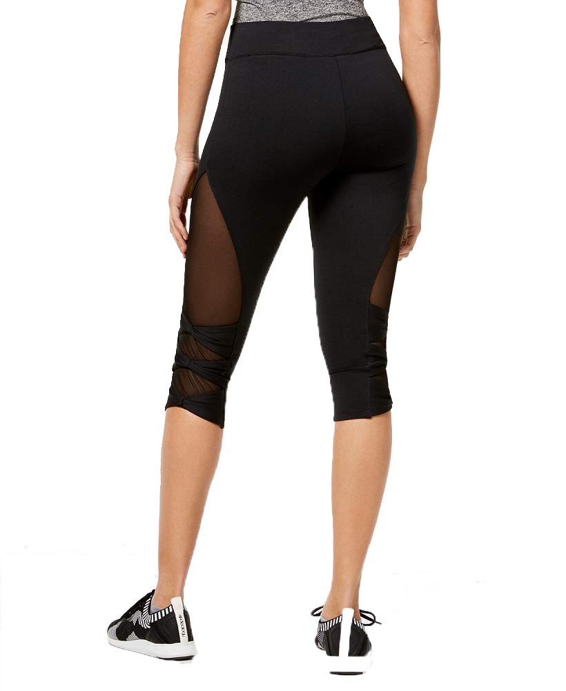 Juniors' Mesh-Panel Cropped Leggings