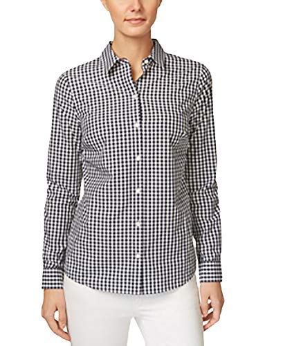 Charter Club Roll Tab Print Shirt
