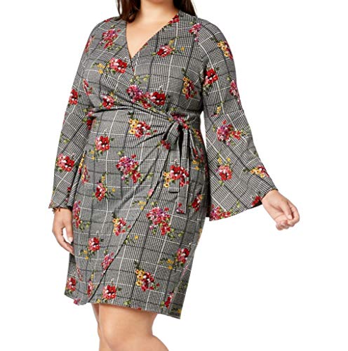 NY Collection Plus Size Bell Sleeve Wrap Dress