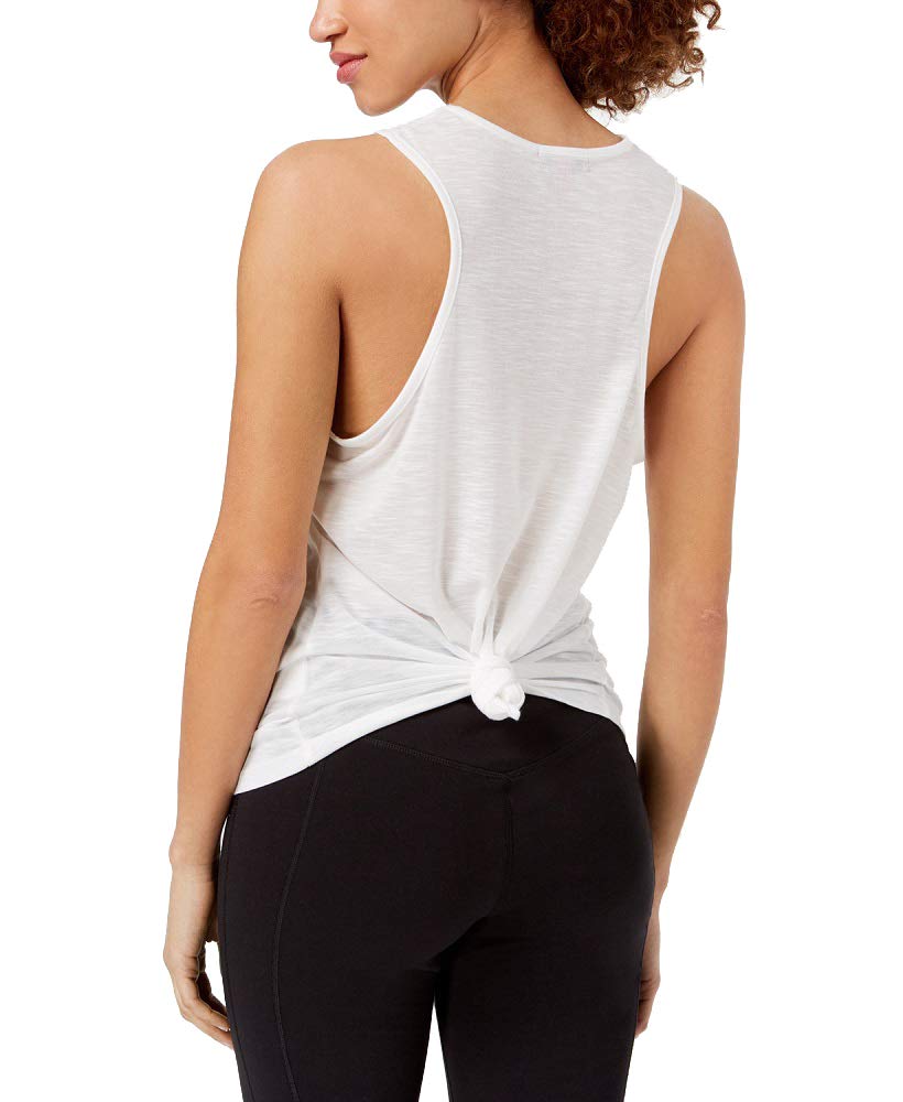 Material Girl Active Juniors Rise Above Graphic Knot Back Tank Top