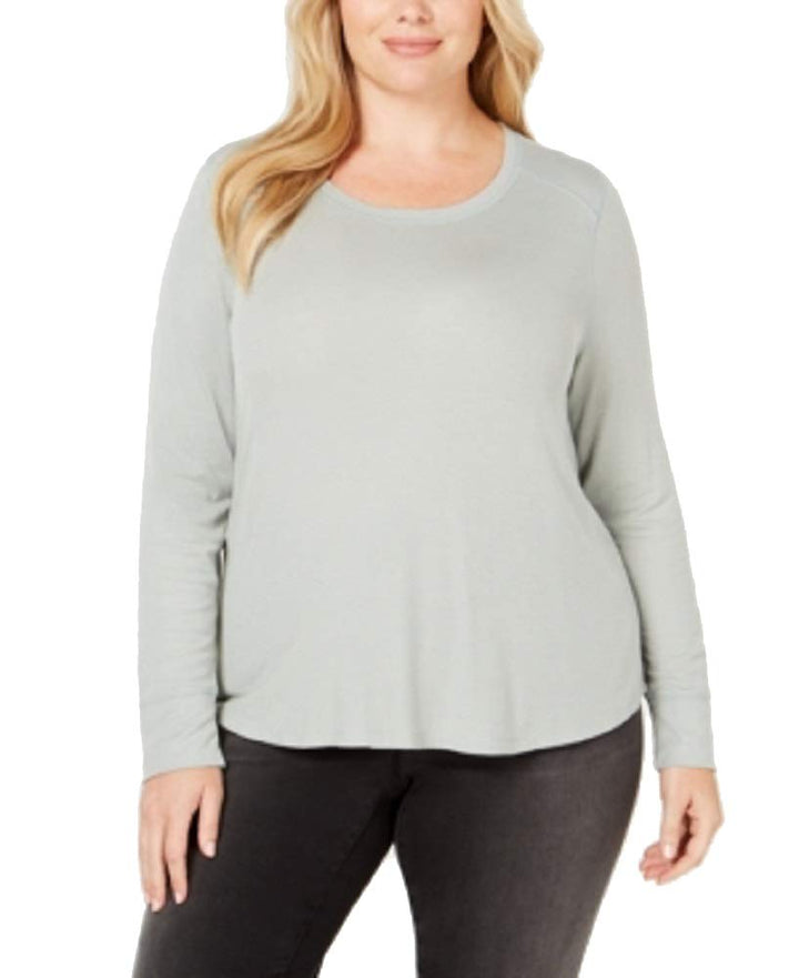 I.N.C. Plus Size Ribbed Shirttail Sweater
