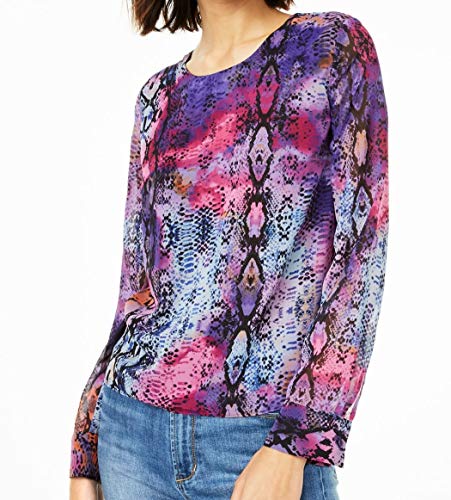 Snake-Print Twist-Back Top