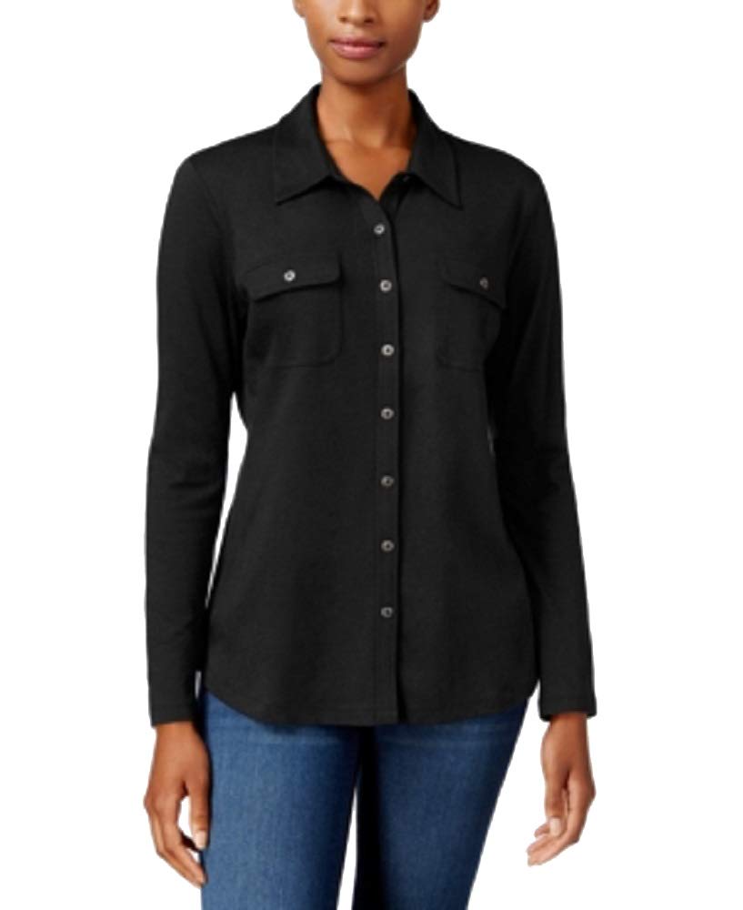 Karen Scott Button Front Shirt