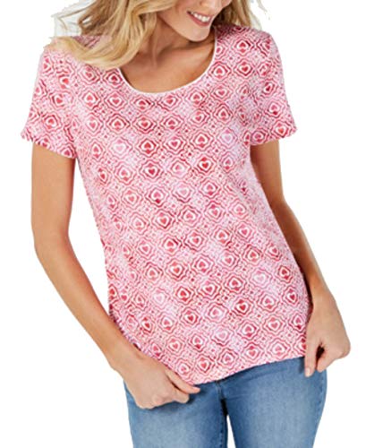 Karen Scott Printed Scoop Neck T-Shirt
