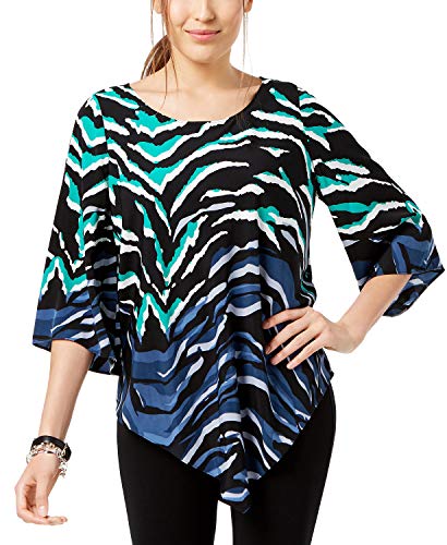 Alfani V Hem Geometric Print Top