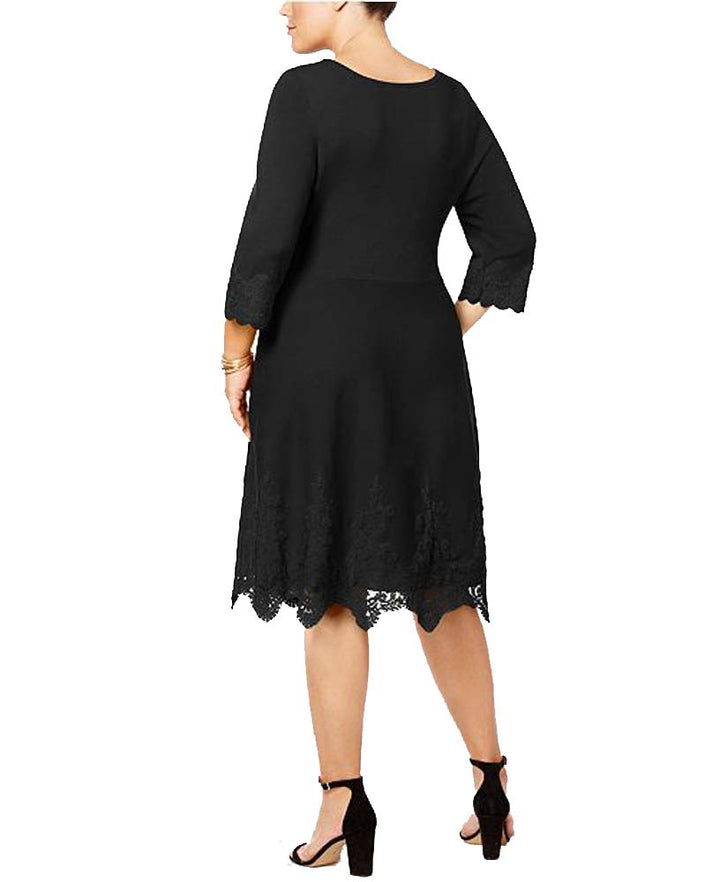 Charter Club Plus Size Lace Hem Sweater Dress