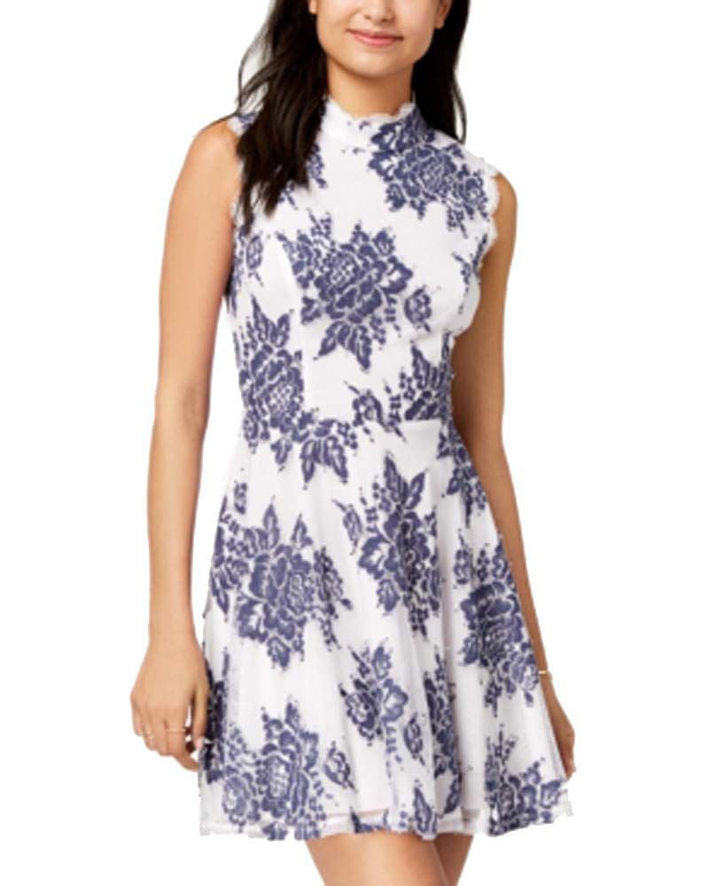 Juniors' Lace Fit & Flare Dress