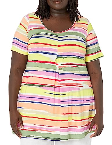 Plus Size Liv Pleat Print Tunic Top