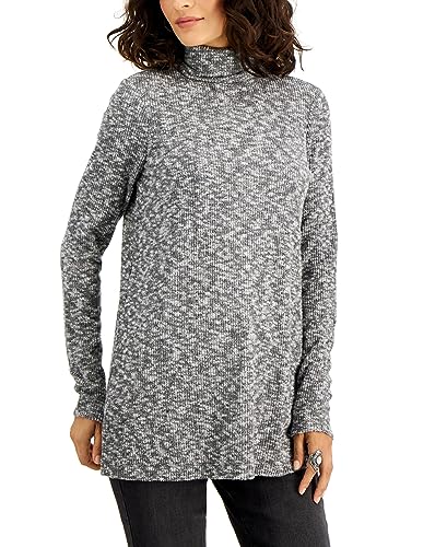 Style & Co Heather Rib Knit Tunic Top