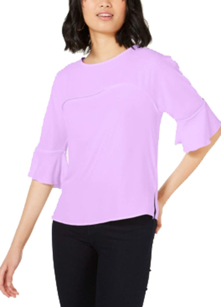 Ruffle-Sleeve Blouse