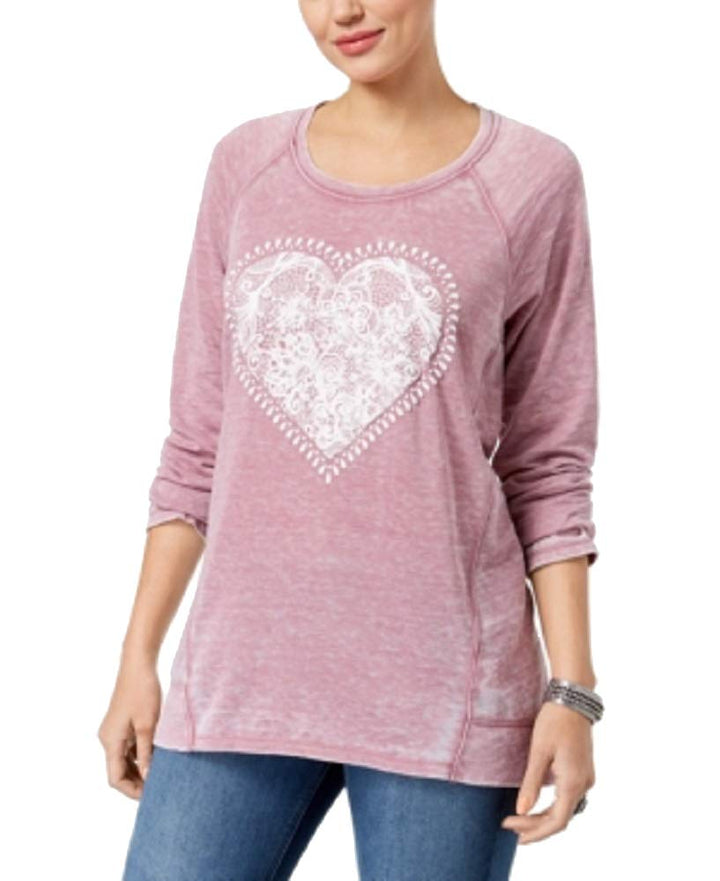 Style & Co Heart Graphic Sweatshirt