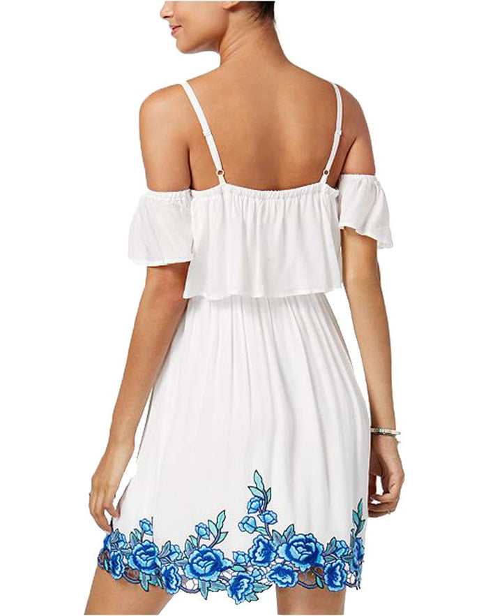 As U Wish Juniors Cold Shoulder Fit Flare Dress