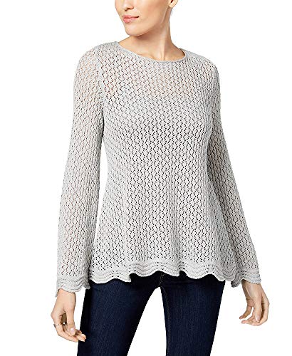 Style & Co Petite Open Knit Boat Neck Sweater