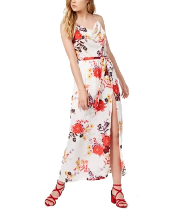 Material Girl Juniors Printed Cowl Neck Maxi Dress