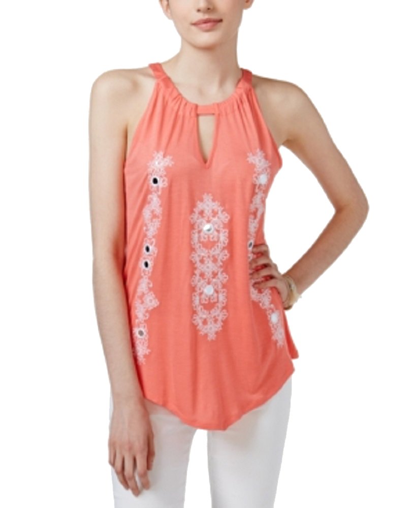 INC International Concepts Embroidered Halter Top