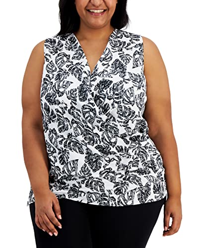 Alfani Plus Size Surplice Neck Top