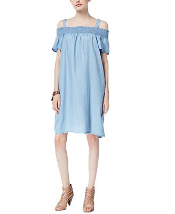 INC International Concepts Cold Shoulder Shift Dress