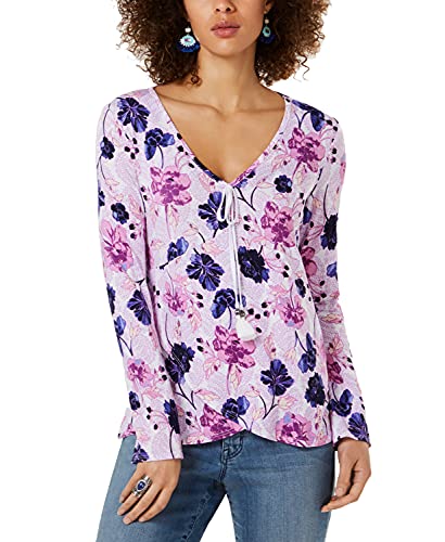 Style & Co Printed Surplice Top