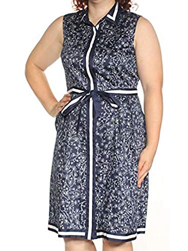 Maison Jules Printed Striped Shirtdress