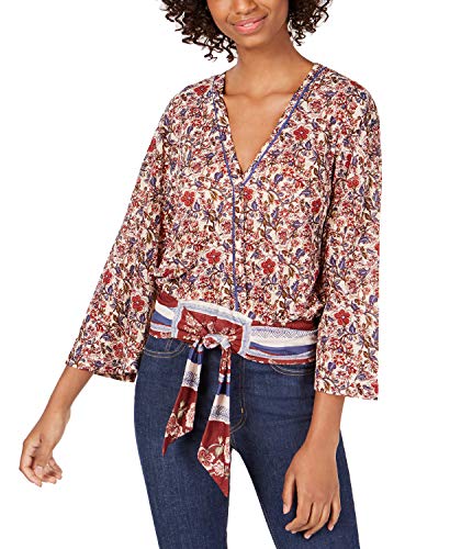 Self Esteem Juniors Printed Tie Front Top