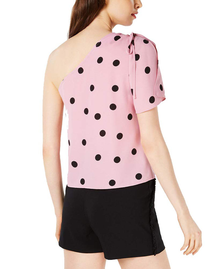 Bar III Printed One Shoulder Top