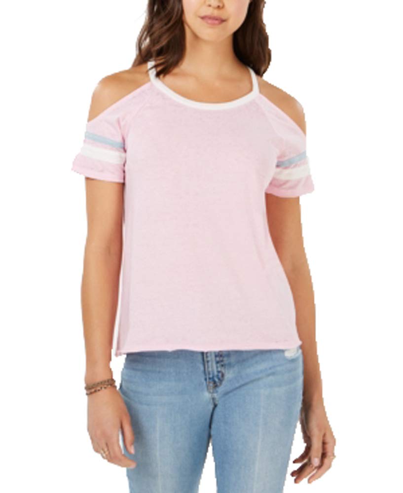 Juniors' Cold-Shoulder Football T-Shirt