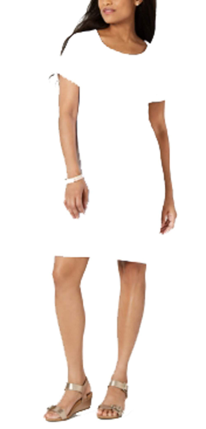 Cotton Button-Shoulder Dress