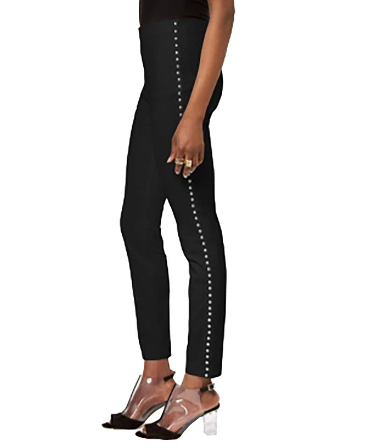 INC Curvy-Fit Studded Pull-On Skinny Pants