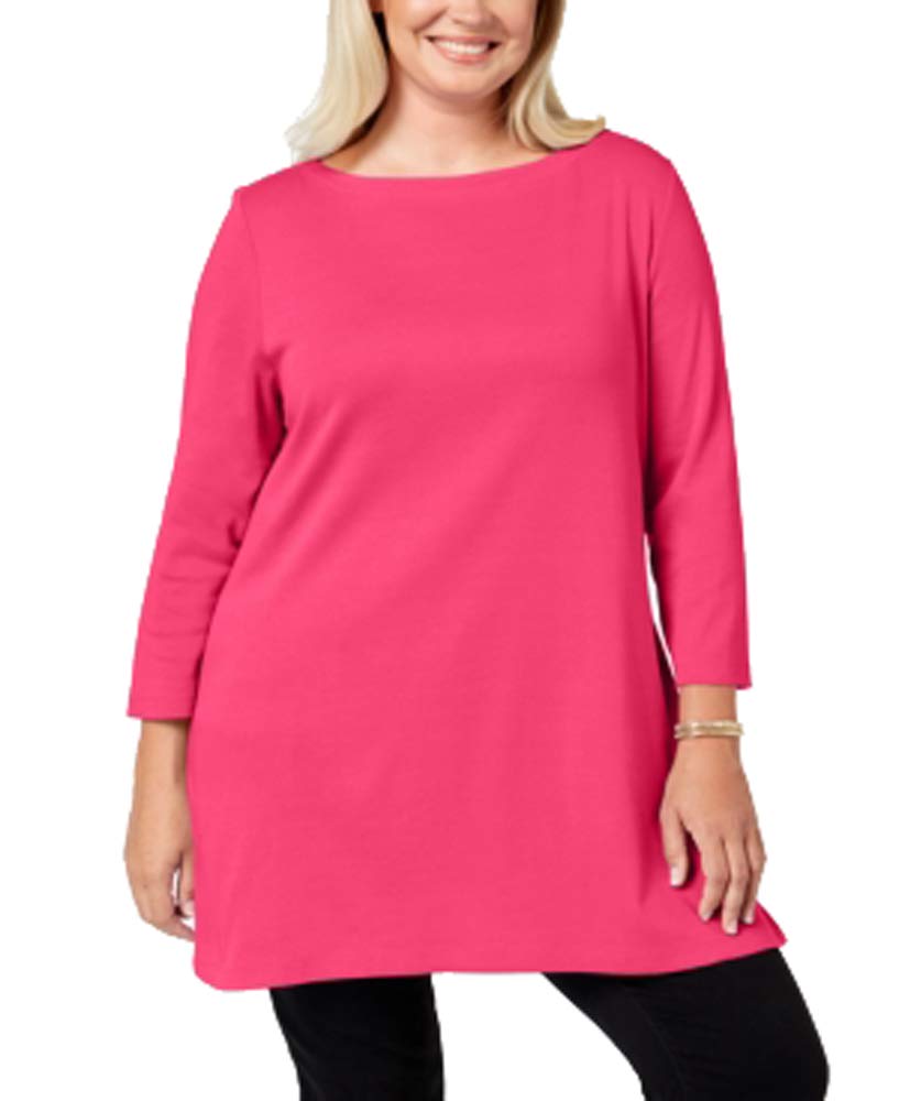 Karen Scott Plus Size Cotton Tunic Top