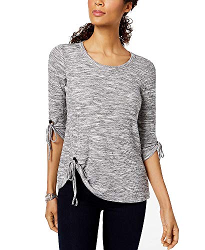 Style & Co Marled Asymmetrical Hem Top