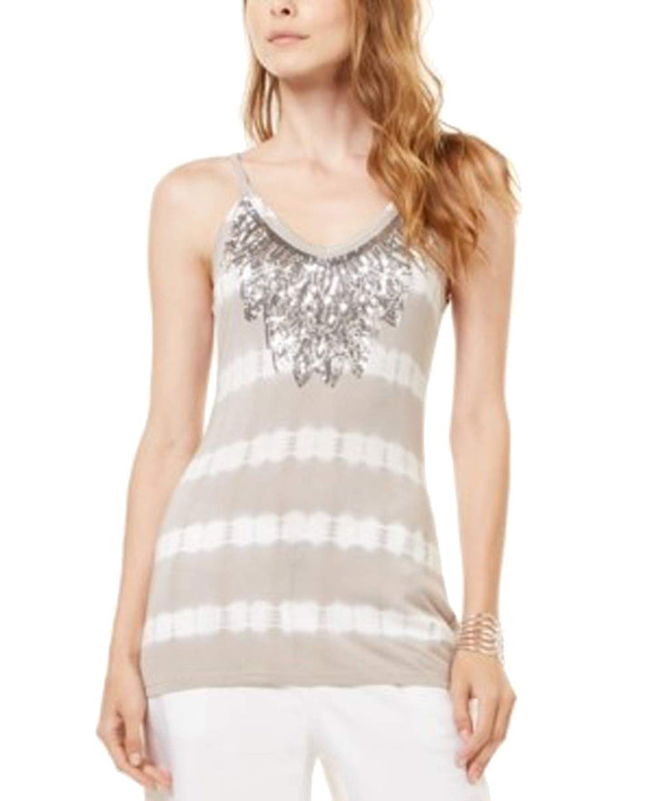 INC Embellished Tie-Dyed Tank Top