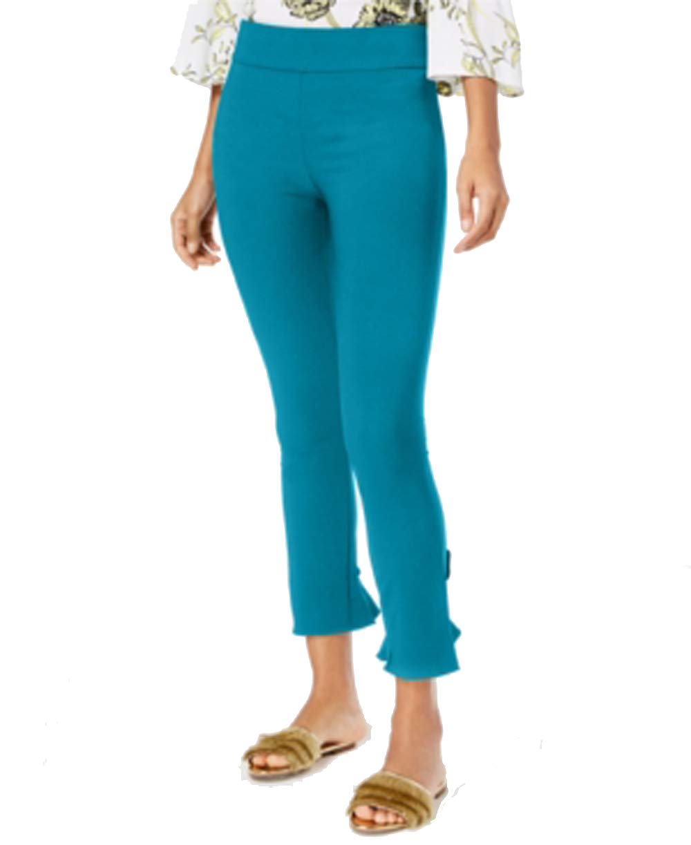 INC Ruffled-Hem Ankle Skinny Pants