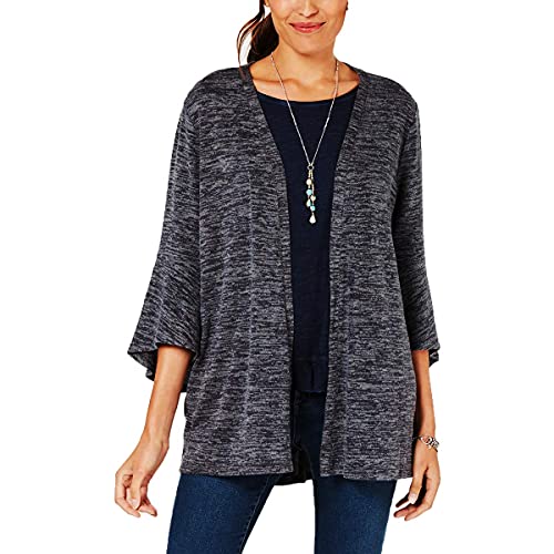 Style & Co Flared Sleeve Open Front Cardigan