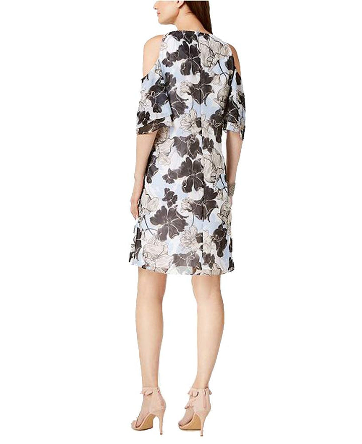 Printed Cold Shoulder Dress