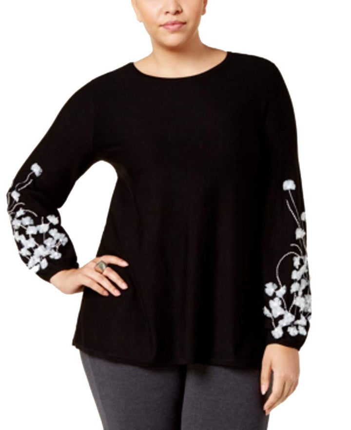 Alfani Plus Size Embellished Tunic Sweater