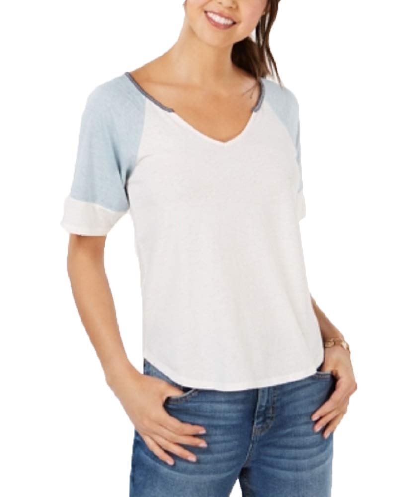 Juniors' Colorblocked Burnout Football T-Shirt