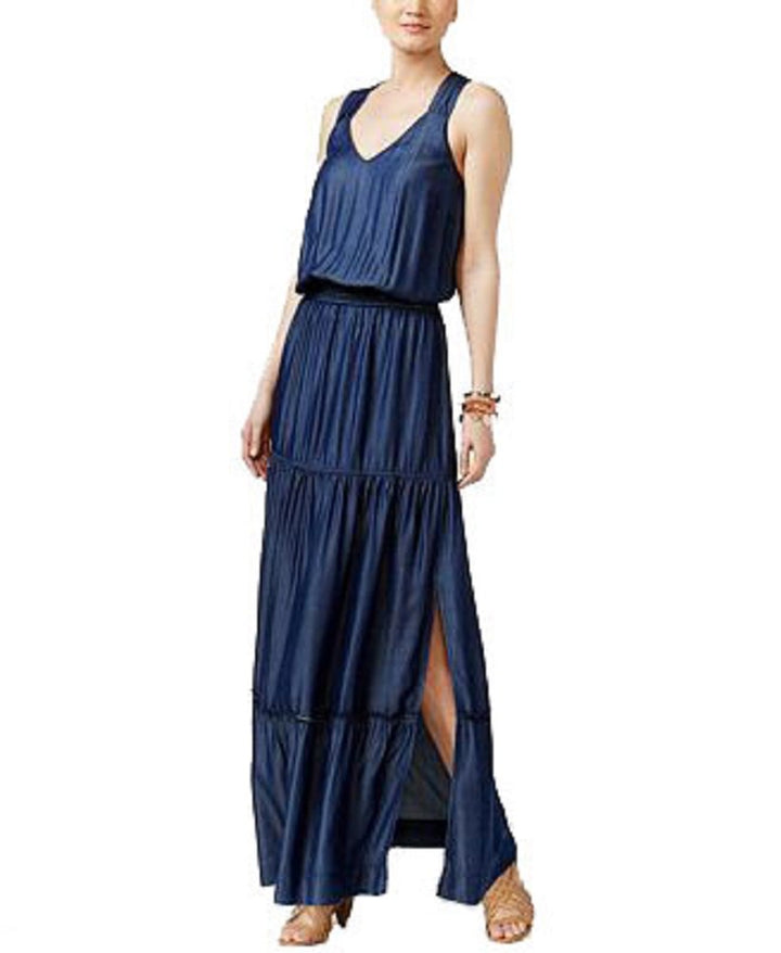 INC International Concepts Lattice Back Maxi Dress