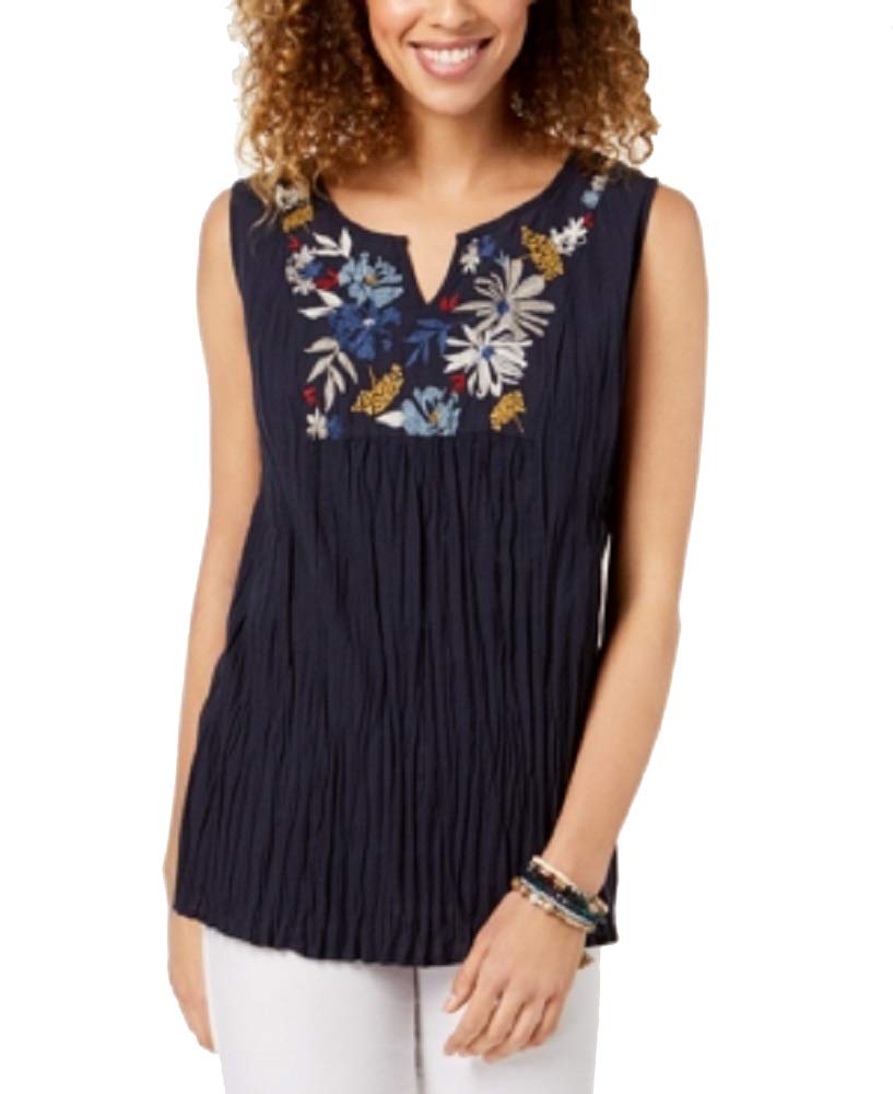 Style & Co Cotton Embroidered Top