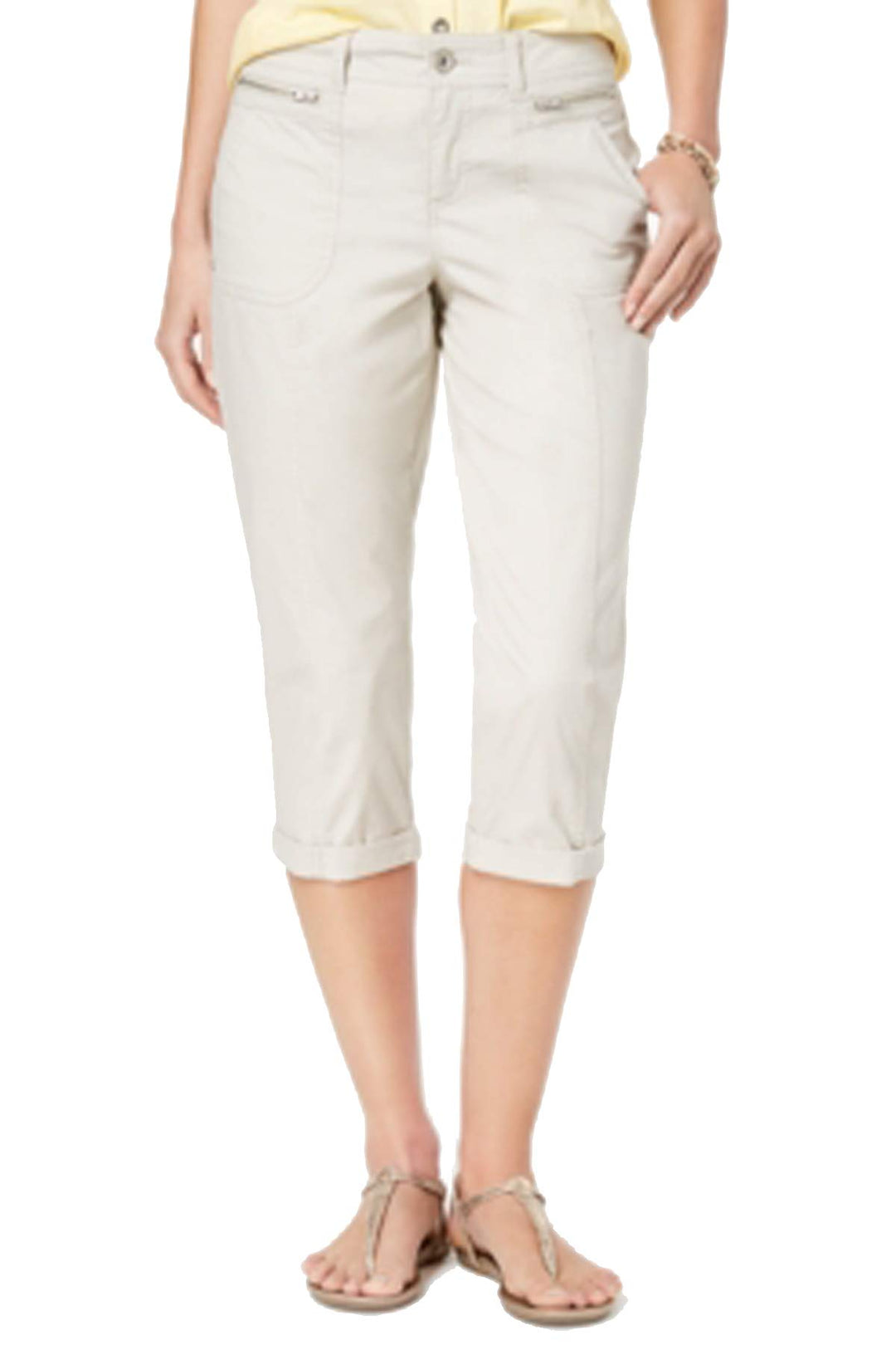 Petite Cuffed Capri Pants