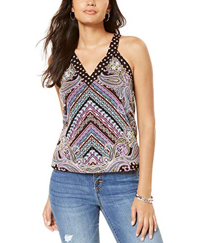 INC Button V-Neck Tank Top