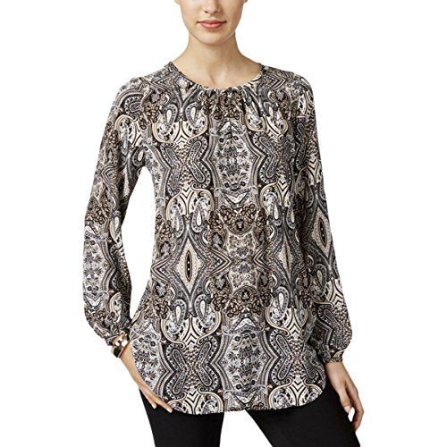 Charter Club Petite Paisley-Print Top