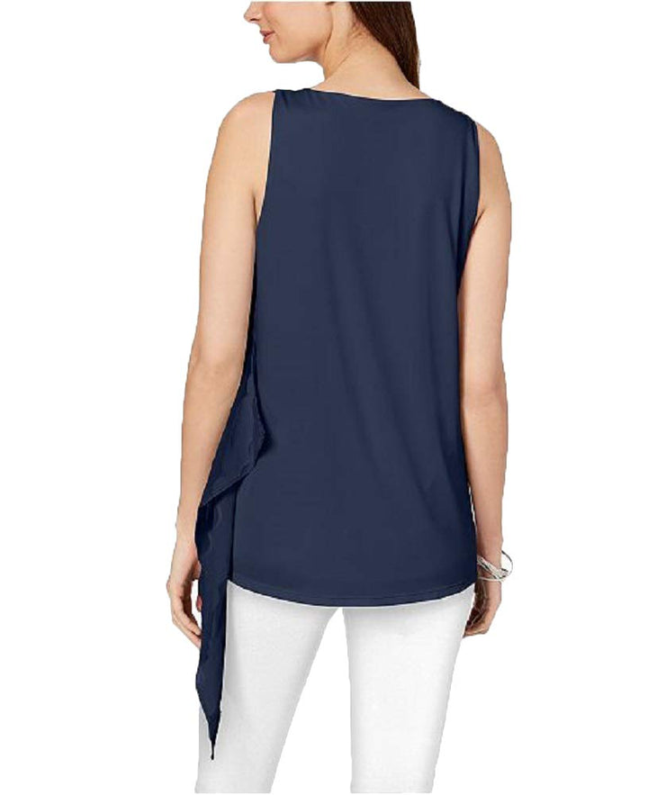 Alfani Scalloped Asymmetrical Tank Top