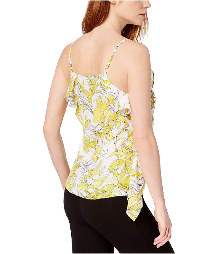Ruffled Printed Floral Top