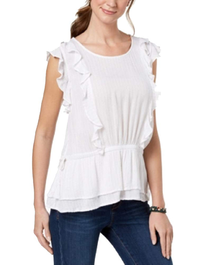Metallic Ruffled Top