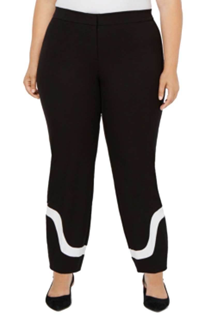 Alfani Plus Size Colorblock Hem Ankle Pants