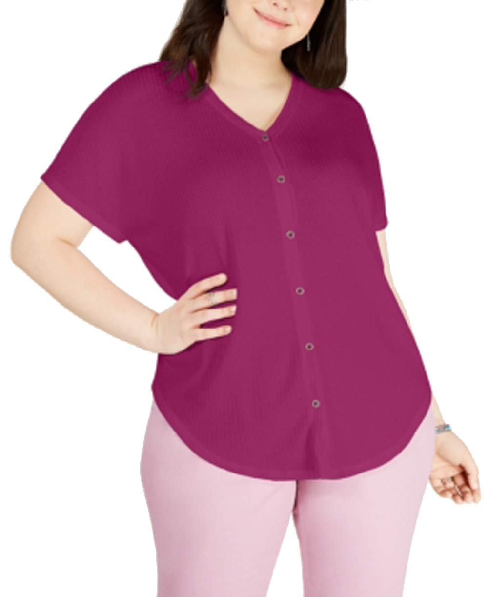 Plus Size Button Up Top