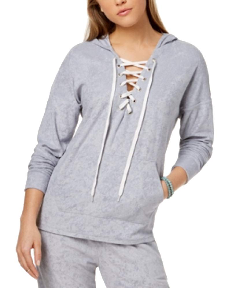 Material Girl Active Juniors Lace Up Baby Terry Hoodie